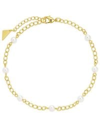 Sterling Forever - 14K Plated Coast Chain Anklet - Lyst