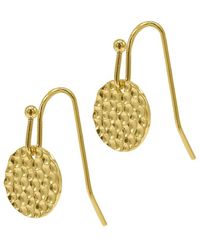 Adornia - 14k Plated Hammered Coin Dangle Hoops - Lyst