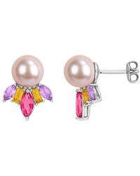 Rina Limor - 2.02 Ct. Tw. Gemstone & 8-8.5Mm Pearl Earrings - Lyst