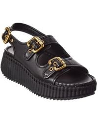 Chloé - Nama Leather Wedge Sandal - Lyst
