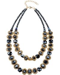 Eye Candy LA - Sea Glass & Crystal London Statement Necklace - Lyst