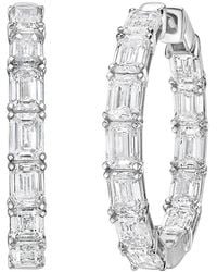Diana M. Jewels - Diana M. 14K 8.00 Ct. Tw. Lab-Grown Diamond Hoop Earrings - Lyst