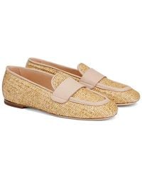 Agl Attilio Giusti Leombruni - Sheryl Raffia Leather Moccasin - Lyst