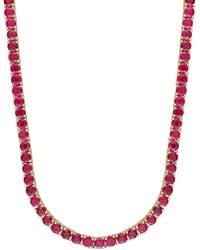 Rina Limor - 14k 16.20 Ct. Tw. Ruby Tennis Necklace - Lyst