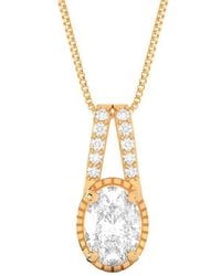 Amairah - 14K Rose 3.00 Ct. Tw. Lab-Grown Diamond Pendant Necklace - Lyst