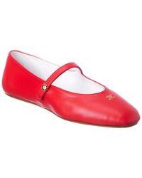 Celine - Leather Ballerina Flat - Lyst