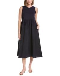 Eileen Fisher - Knit Bodice Flare Dress - Lyst