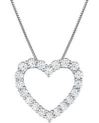 Lab Grown Diamonds - 14K 2.00 Ct. Tw. Lab-Grown Diamond Heart Pendant - Lyst