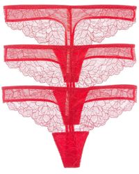 On Gossamer - 2Pk Luxe Lace Thong - Lyst