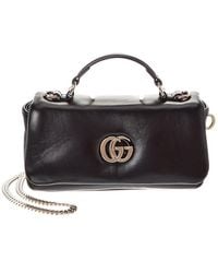 Gucci - GG Milano Mini Leather Top Handle Bag - Lyst