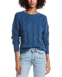 Forte - Crop Cable Wool & Cashmere-Blend Sweater - Lyst