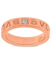 BVLGARI - 18K Rose 0.01 Ct. Tw. Diamond Ring - Lyst