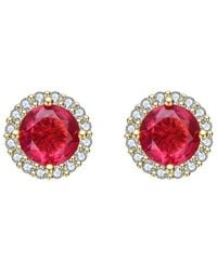 Rachel Glauber - 14K Diamond Cz Earrings - Lyst