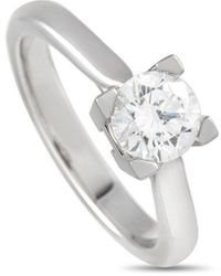 Harry Winston - Platinum 0.71 Ct. Tw. Diamond Solitaire Ring (Authentic Pre- Owned) - Lyst