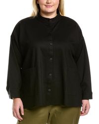 stand collar overshirt