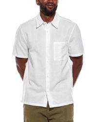 Madewell - Button Up Short Sleeve Linen-Blend Shirt - Lyst