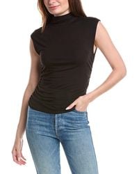 Tahari - Mock Neck Ruched Top - Lyst