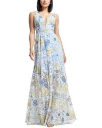 Dress the Population Audrina Maxi Dress in Metallic | Lyst