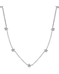 Argento Vivo Silver Cz Choker Necklace - Metallic