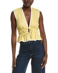 Wayf - Linen-Blend Top - Lyst