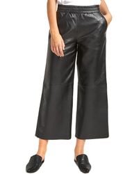 French Connection Alia Leather Culottes - Black