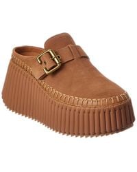 Chloé - Nama Suede Wedge Mule - Lyst