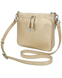 Tiffany & Fred Paris - Tiffany And Fred Paris Metallic Leather Double Zip Crossbody - Lyst