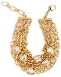Saachi - Crystal Cascade Chain Bracelet - Lyst