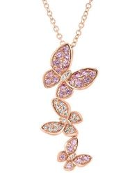 Effy Fine Jewelry - 14K Rose 0.08 Ct. Tw. Diamond Necklace - Lyst