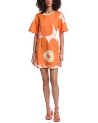 Marimekko - Pehmeys Unikko Linen-Blend Mini Dress - Lyst