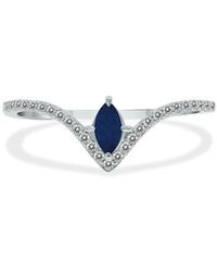 Gem Spark - 14K 0.27 Ct. Tw. Diamond & Sapphire Ring - Lyst
