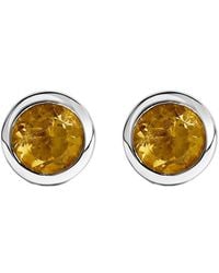 Haus of Brilliance - Colorful Gemstones 1.40 Ct. Tw. Lab-Grown Citrine Stud Earrings - Lyst