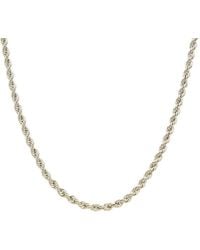Italian Gold - 14K 3.3Mm Hollow Rope Necklace - Lyst