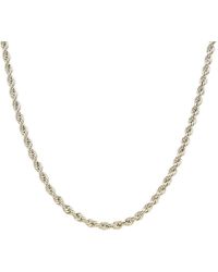 Italian Gold - 14K 3.3Mm Hollow Rope Necklace - Lyst