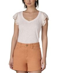 Wit & Wisdom - Petite Mixed Media Top - Lyst