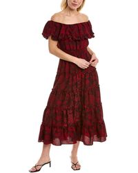 Vince Camuto Ruffle Top Maxi Dress - Red