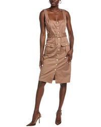 L'Agence - Tank Midi Dress - Lyst