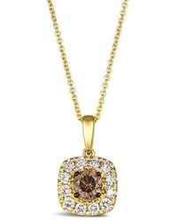 Le Vian - Le Vian Chocolate Solitaire 14k 0.83 Ct. Tw. Diamond Pendant Necklace - Lyst