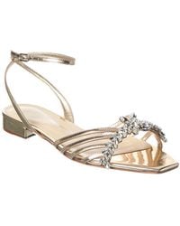 Alexandre Birman - Iggy Crystals Leather Flat - Lyst