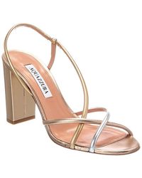 Aquazzura - Horizon 85 Leather Sandal - Lyst