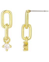 Adornia - 14K Plated Cz Earrings - Lyst