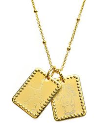 Sterling Forever - Silver Virgo Zodiac Tag Necklace - Lyst