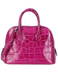 Tiffany & Fred Paris - Mini Croc-Embossed Leather Satchel - Lyst