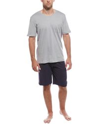 Hanro - 2pc V-neck T-shirt & Short Set - Lyst