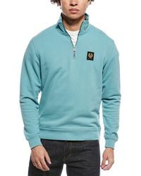Belstaff - 1/4-Zip Mock Neck Sweatshirt - Lyst