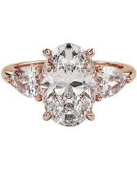 Lab Grown Diamonds - 14K Rose 3.40 Ct. Tw. Lab-Grown Diamond Ring - Lyst