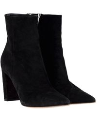 Gianvito Rossi - Suede Pointed-toe Ankle Boot (authentic Pre-loved) - Lyst