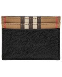 Burberry - Sandon Check Canvas & Leather Card Case - Lyst