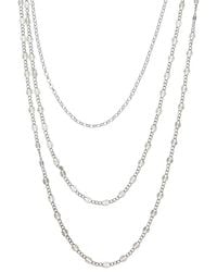 Italian Gold Over Silver - 18K Plated Multi Strand Necklace - Lyst