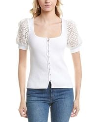 Design History - Mixed Media Sweater - Lyst